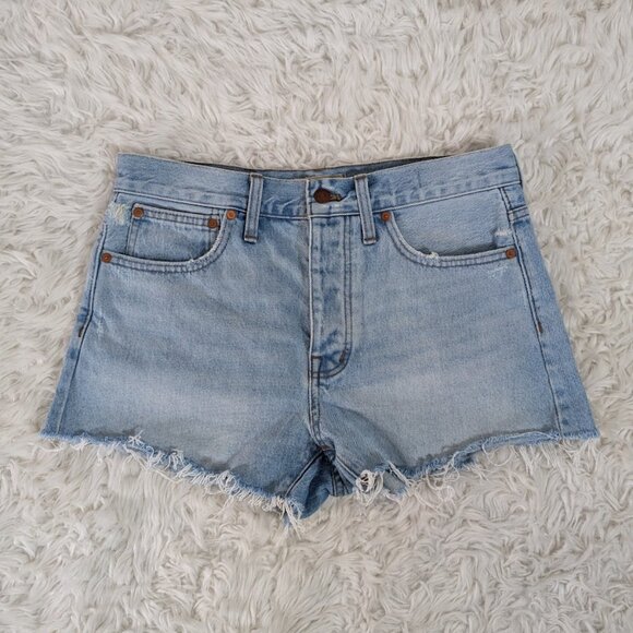 Madewell Relaxed Denim Shorts in Cedarcroft Wash Size 27 - Picture 1 of 12